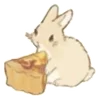 Стикер 6 🐰Rabbit and food