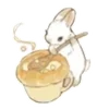 Стикер 8 🐰Rabbit and food
