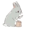 Стикер 32 🐰Rabbit and food