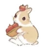 Стикер 12 🐰Rabbit and food