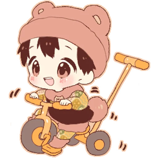 🚲 Стикер «Мишка-кун» для Telegram