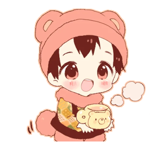 ☕️ Стикер «Мишка-кун» для Telegram