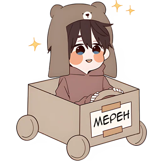 🚗 Стикер «Медвежонок» для Telegram