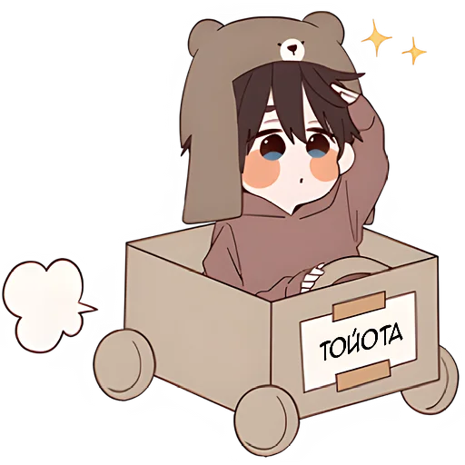🚗 Стикер «Медвежонок» для Telegram