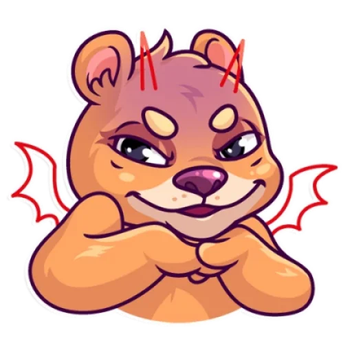 😈 Стикер «Мишка» для Telegram