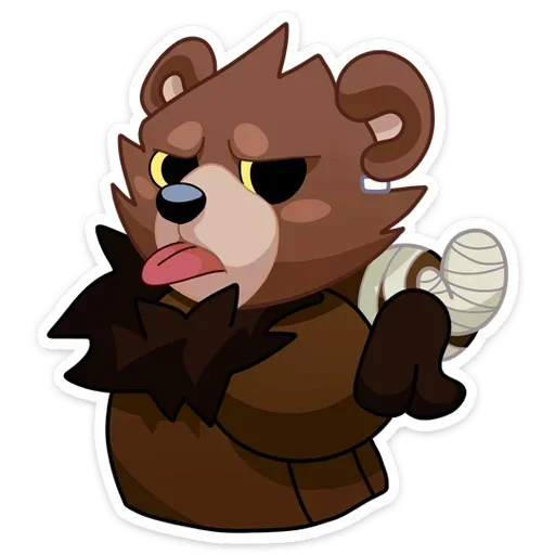 🤪 Стикер «Tiny Bunny - Медвежутка без надписей» для Telegram