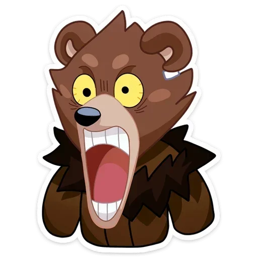 😱 Стикер «Tiny Bunny - Медвежутка без надписей» для Telegram