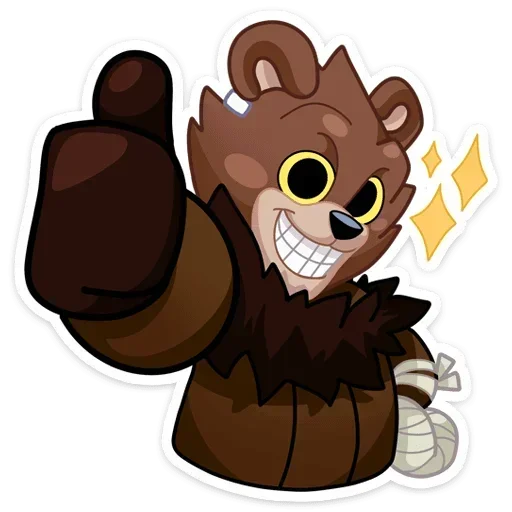 👍 Стикер «Tiny Bunny - Медвежутка без надписей» для Telegram