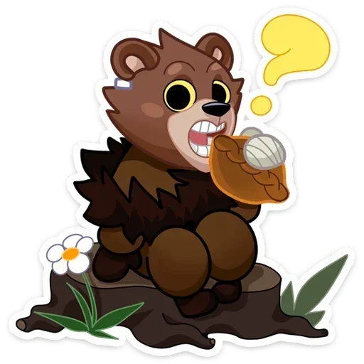 ❓ Стикер «Tiny Bunny - Медвежутка без надписей» для Telegram