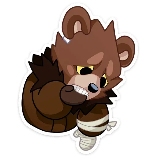 😬 Стикер «Tiny Bunny - Медвежутка без надписей» для Telegram