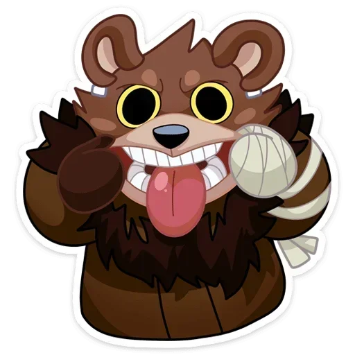 👅 Стикер «Tiny Bunny - Медвежутка без надписей» для Telegram