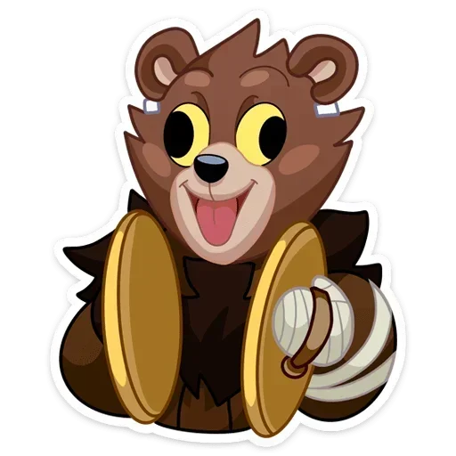 🤪 Стикер «Tiny Bunny - Медвежутка без надписей» для Telegram