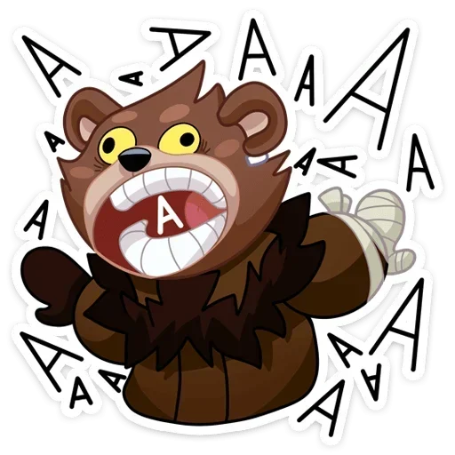 😲 Стикер «Tiny Bunny - Медвежутка без надписей» для Telegram