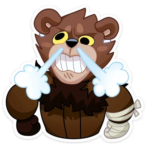 😡 Стикер «Tiny Bunny - Медвежутка без надписей» для Telegram