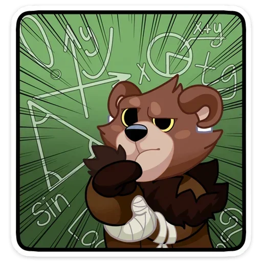 🤔 Стикер «Tiny Bunny - Медвежутка без надписей» для Telegram
