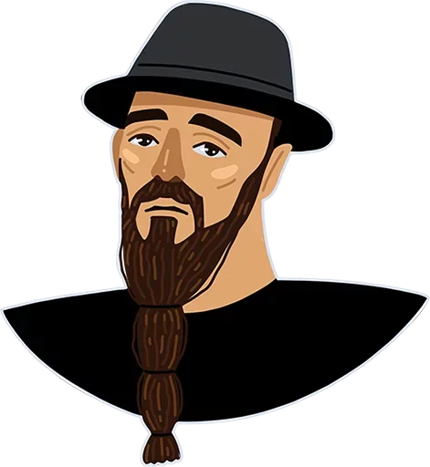 😚 Стикер «Beard Forever» для Telegram