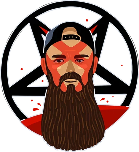 😋 Стикер «Beard Forever» для Telegram