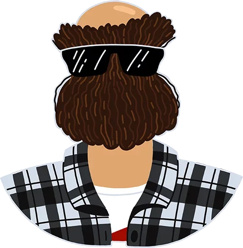 😚 Стикер «Beard Forever» для Telegram