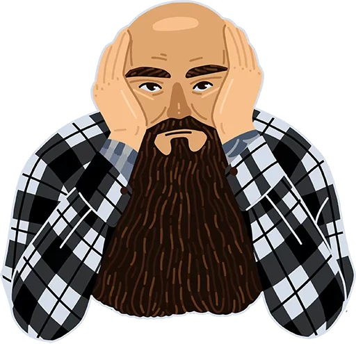 😍 Стикер «Beard Forever» для Telegram