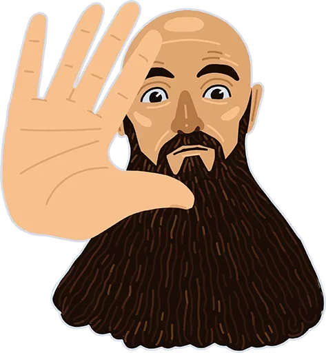 😋 Стикер «Beard Forever» для Telegram
