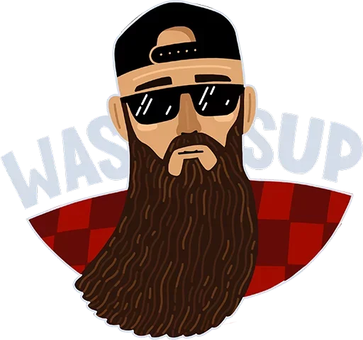 😋 Стикер «Beard Forever» для Telegram
