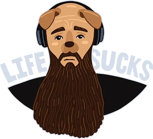 😌 Стикер «Beard Forever» для Telegram
