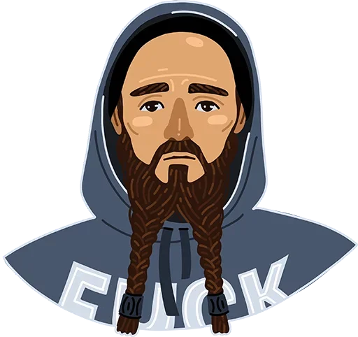 😛 Стикер «Beard Forever» для Telegram