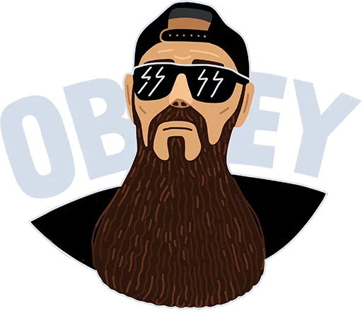 😚 Стикер «Beard Forever» для Telegram