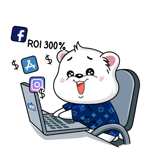 😤 Стикер «1win LOVE BEARS» для Telegram