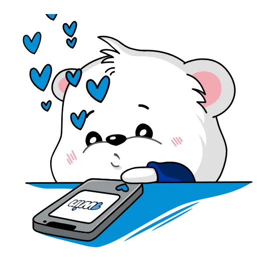 ❤️ Стикер «1win LOVE BEARS» для Telegram