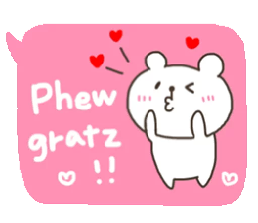 😘 Стикер «Bear With Handwriting Balloon» для Telegram