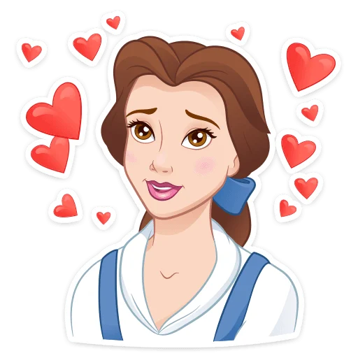 ❤️ Стикер «Красавица и Чудовище» для Telegram