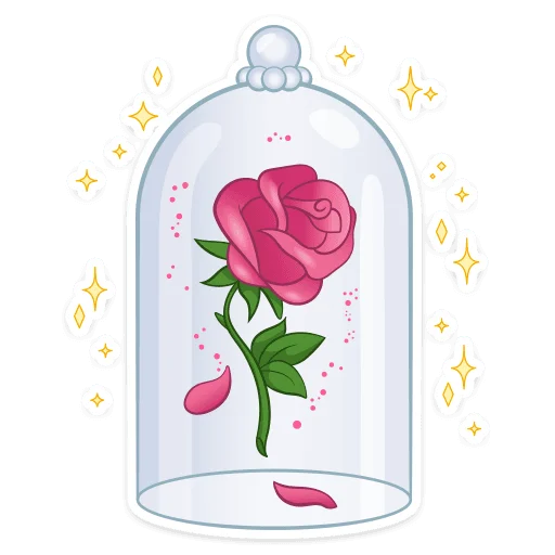 🌹 Стикер «Красавица и Чудовище» для Telegram