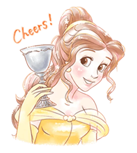 🍷 Стикер «Beauty and the Beast (Romantic)» для Telegram