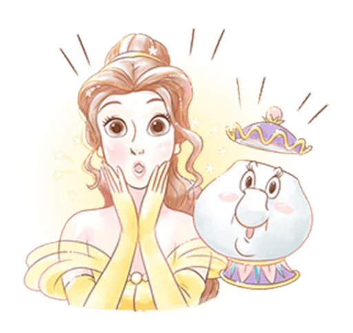 😮 Стикер «Beauty and the Beast (Romantic)» для Telegram