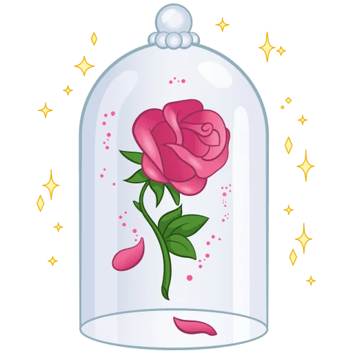🌹 Стикер «Красавица и Чудовище Без Текста» для Telegram