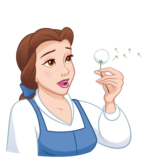 🏵 Стикер «Красавица и Чудовище Без Текста» для Telegram