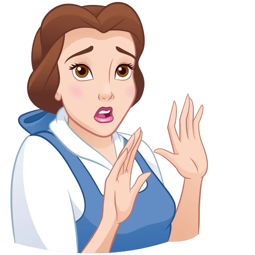 🙅‍♀️ Стикер «Красавица и Чудовище Без Текста» для Telegram