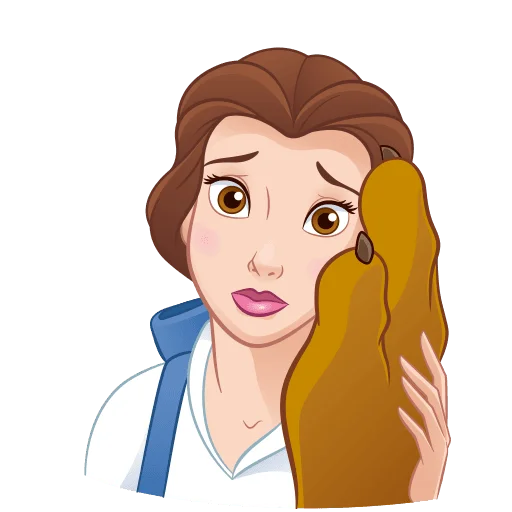 😔 Стикер «Красавица и Чудовище Без Текста» для Telegram