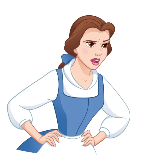 🤨 Стикер «Красавица и Чудовище Без Текста» для Telegram