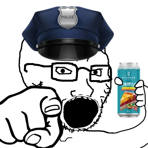 👮 Стикер «БИРГЕЙСТВО» для Telegram