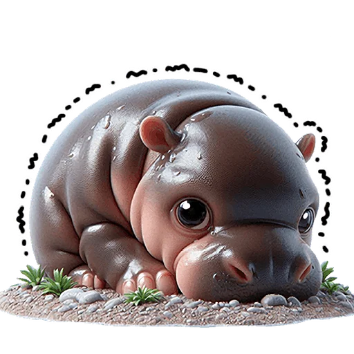🥺 Стикер «Бегемотик 2» для Telegram