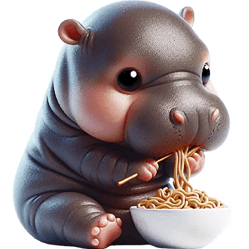 😋 Стикер «Бегемотик 2» для Telegram
