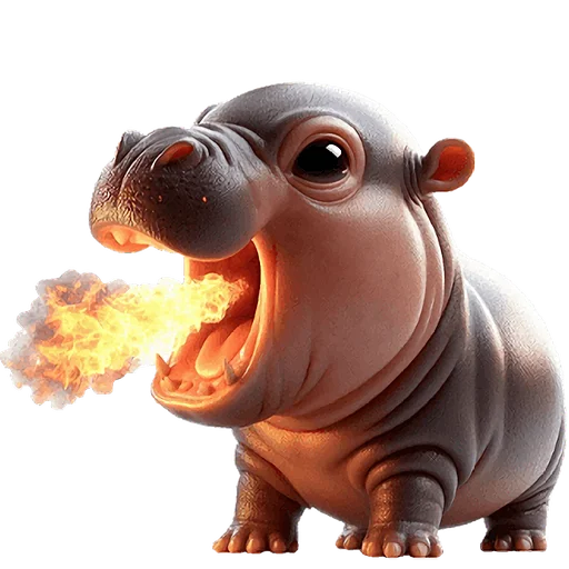 🐲 Стикер «Бегемотик 2» для Telegram
