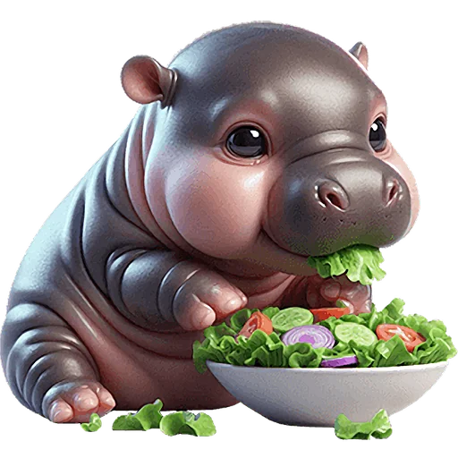 😋 Стикер «Бегемотик 2» для Telegram