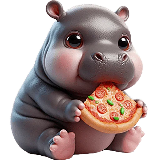 😋 Стикер «Бегемотик 2» для Telegram