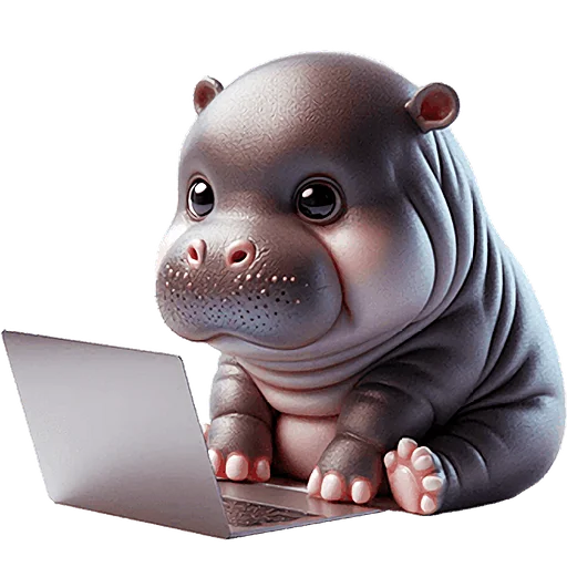 💻 Стикер «Бегемотик 2» для Telegram
