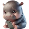 Стикер 7 Бегемотик