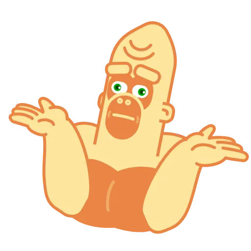 🤷‍♂️ Стикер «Beige Gorilla» для Telegram