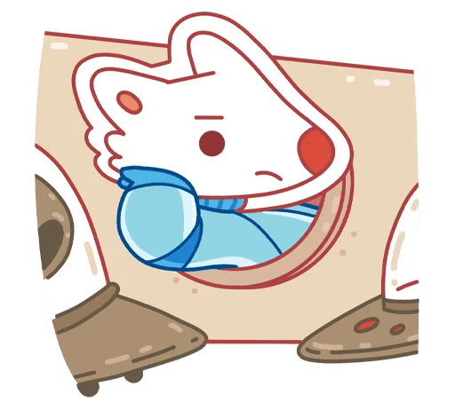 ☹ Стикер «Белка и Стрелка без надписей» для Telegram